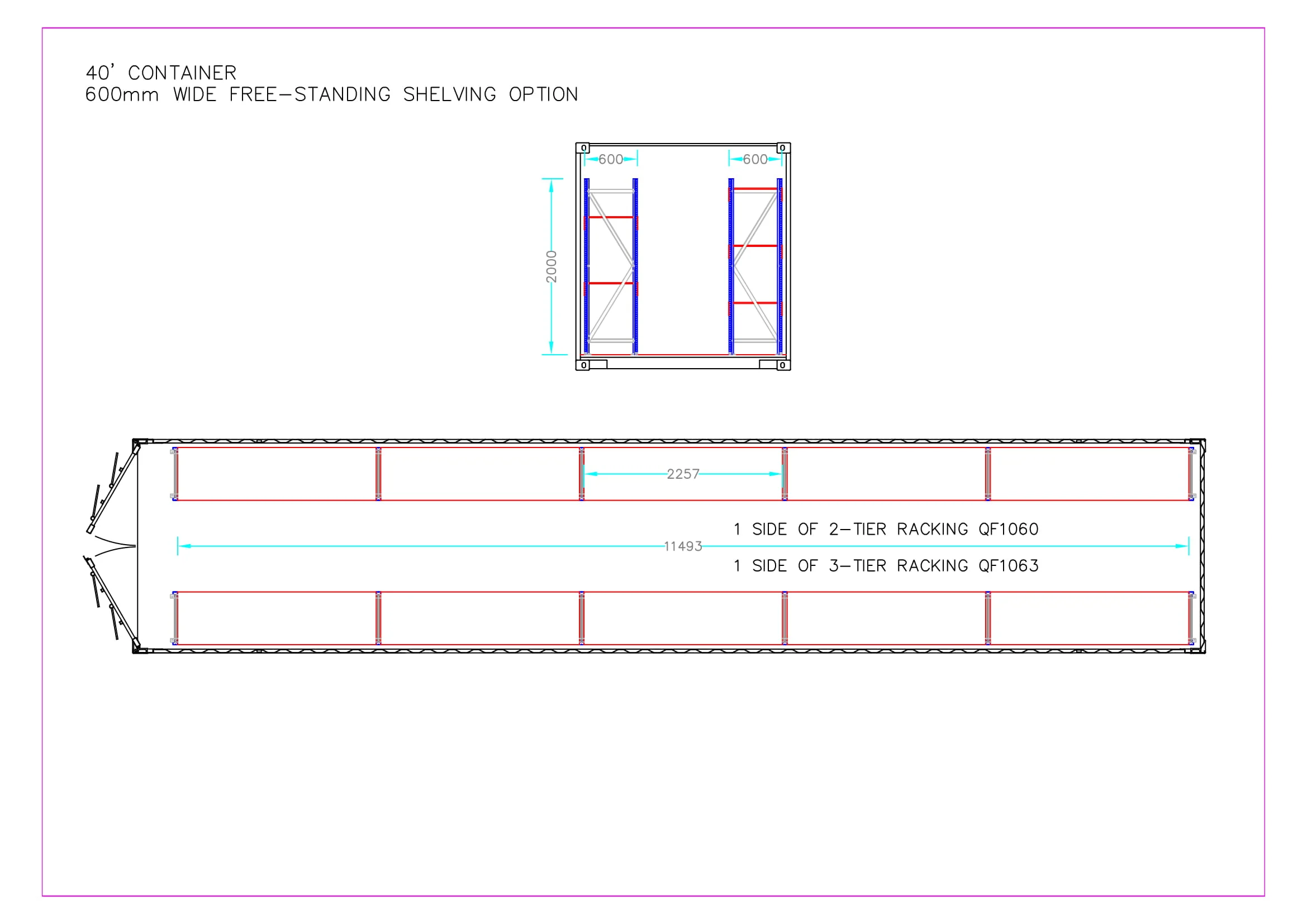 Adjustable Heavy Duty Three Tier Racking for Rear of Container - Image 3