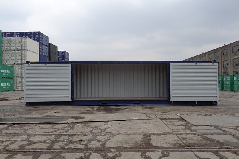 40FT SHIPPING CONTAINERS WITH OPEN SIDE WITH DOOR